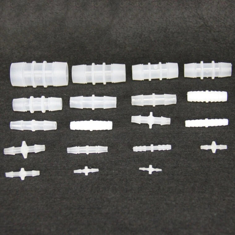 Plastic Hose Barb Fittings — Straight, Reducer, L, T, Y-Shape Pagoda Connectors