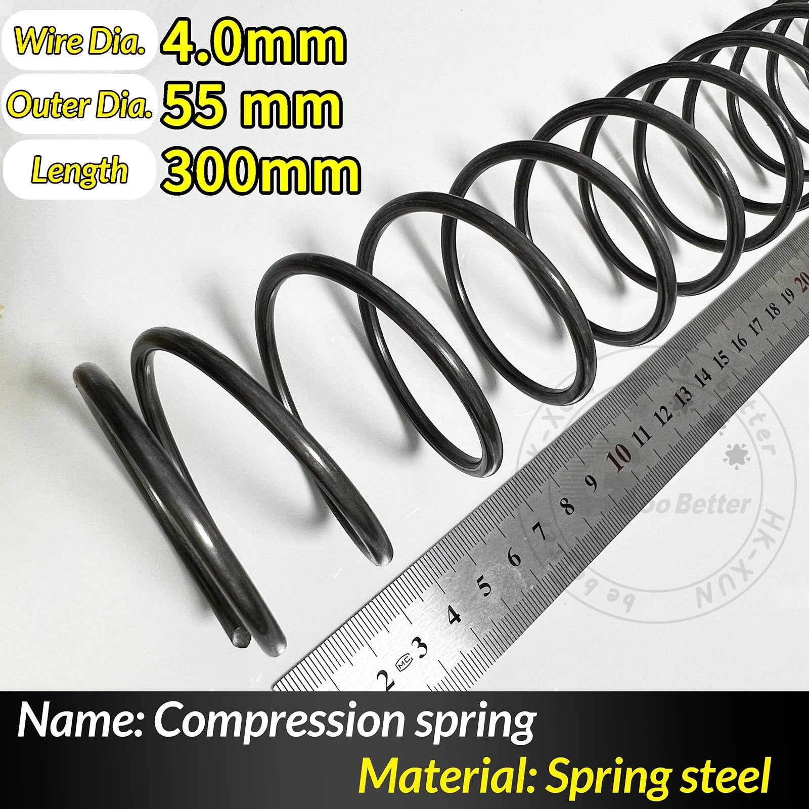 Compression Spring Pressure Springs, Wire Dia 4-5mm, OD 20-80mm, Length 300mm