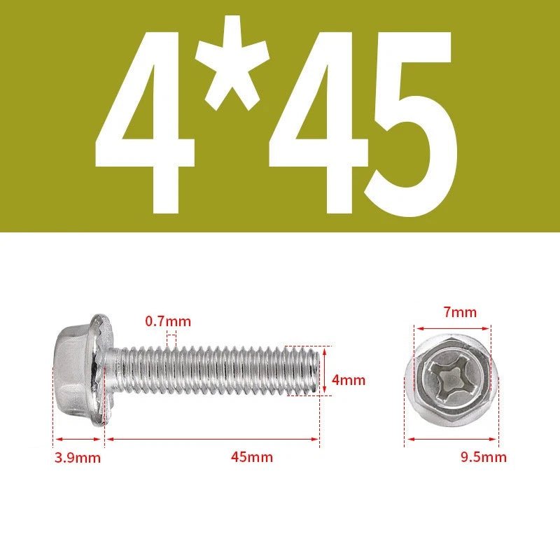 Phillips Hex Flange Screws 304 Stainless Steel M3–M8 | Dentate & Flat Flange - HomeDIYer