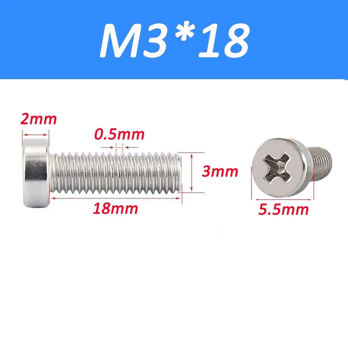 A2 Stainless Steel Cheese Head Phillips Machine Screws | M2–M8 Metric Bolts - HomeDIYer