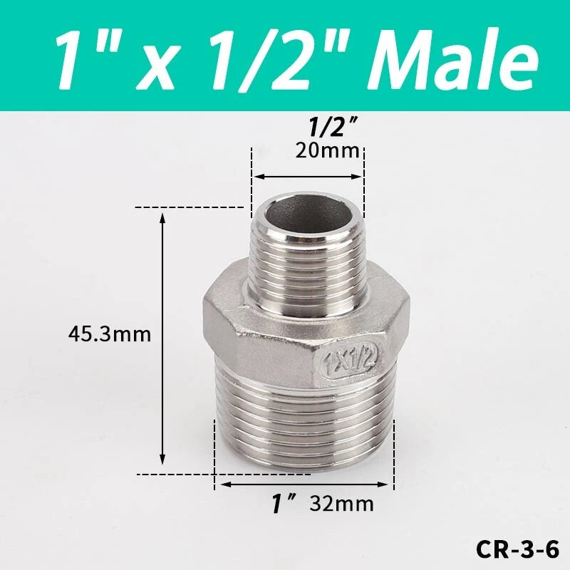 Stainless Steel BSP Pipe Fittings — Plug, Nipple, Elbow, T-Piece & More (1/8" to 4")