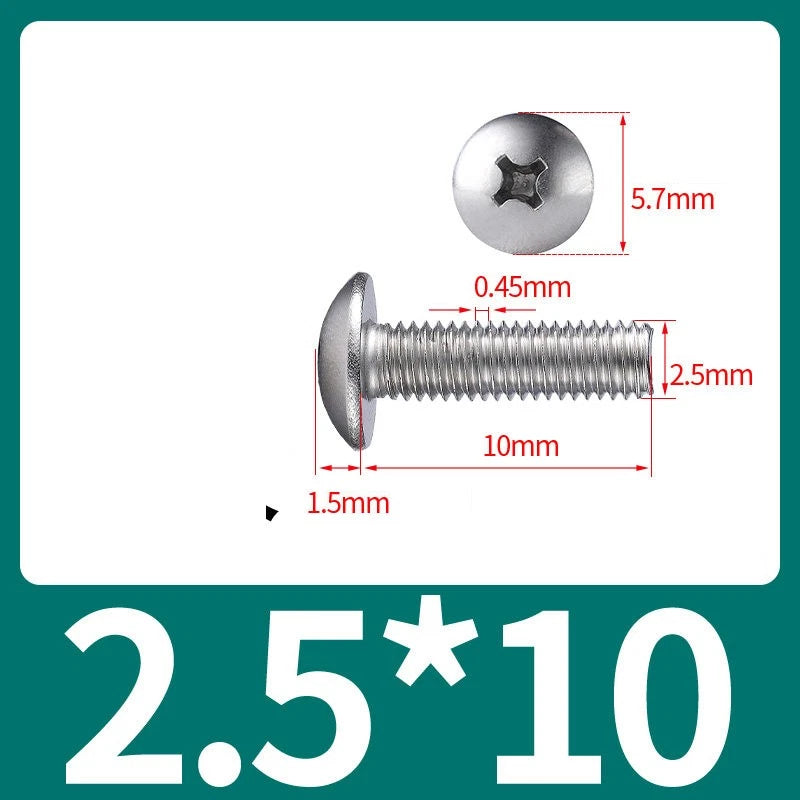 Phillips Flat Head Machine Screws M2-M8 | A2/A4 Stainless Steel