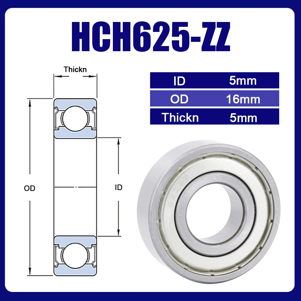 HCH Bearings Deep Groove Ball Bearing, ZZ or 2RZ, 604 to 6906 - Models Complete