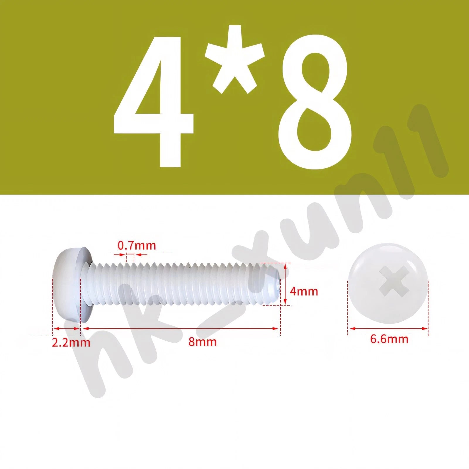 White/Black Nylon Phillips Machine Screws – M2 to M6, Plastic Round Pan Head Bolts