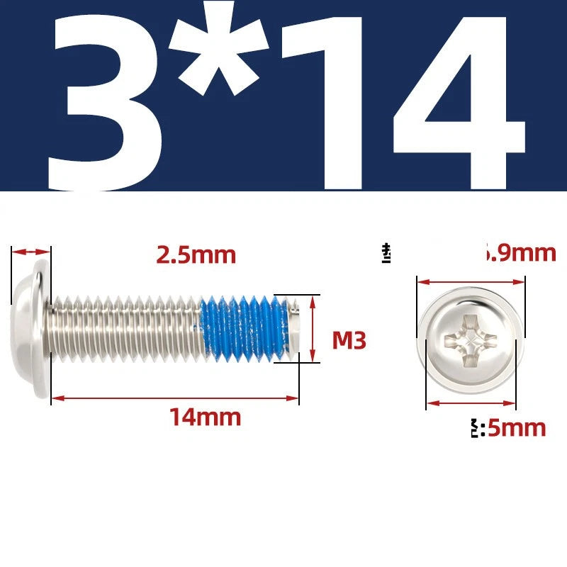 M2–M6 Flanged Button Head Screws – Carbon Steel, Phillips Drive, Nickel or Black Zinc Plated