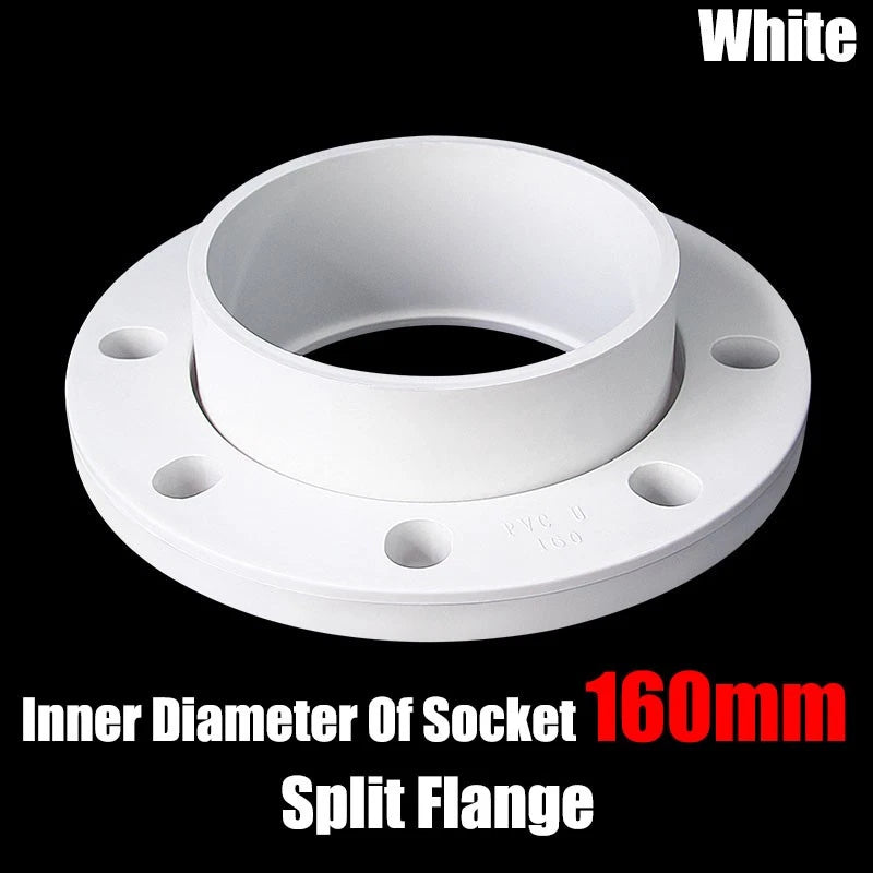 PVC Adhesive Floor Flange 20 25 32 40 50 63 75 90 110-200mm Pipe Fittings White
