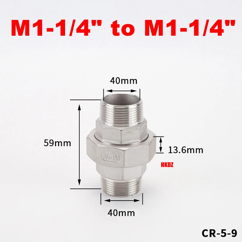 BSP Reducing Fittings 304 Stainless Steel Male Female Adaptor Straight Nipples