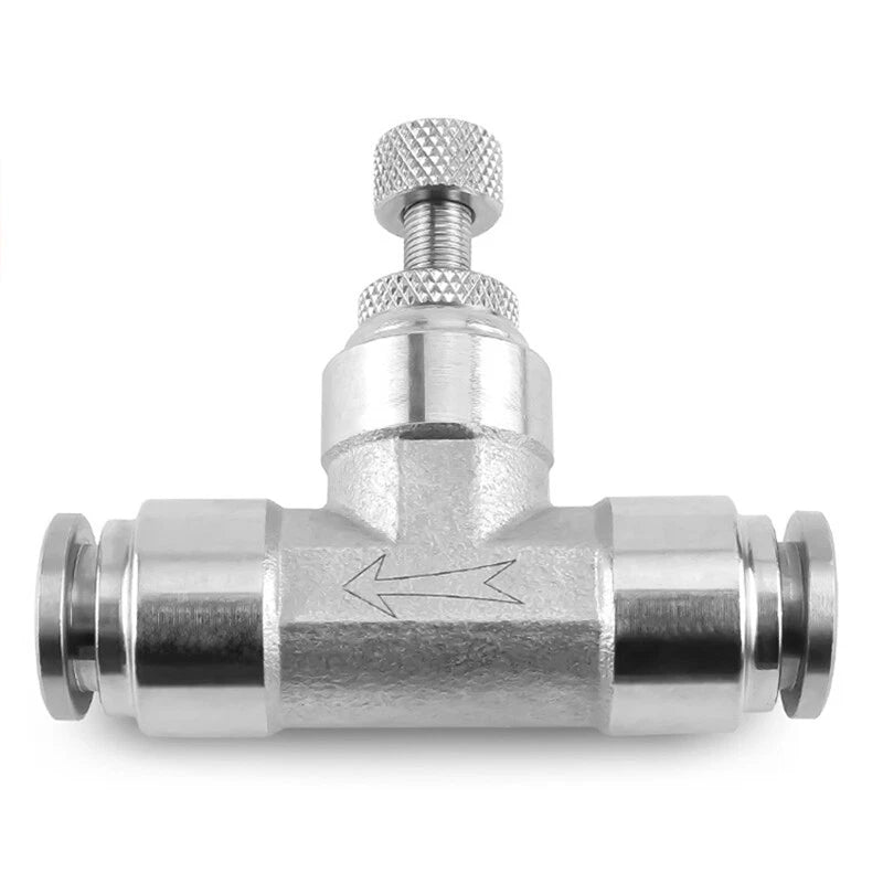 Stainless Steel Pneumatic Push Fit Connector Elbow Tee Straight Air Hose Tube