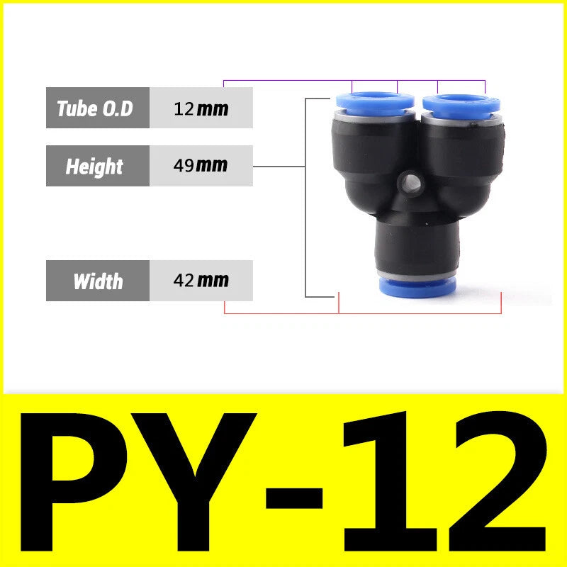 Nylon Pneumatic Push Fit Connector Tube Pipe Joiner Speed Air Water Lines Hose