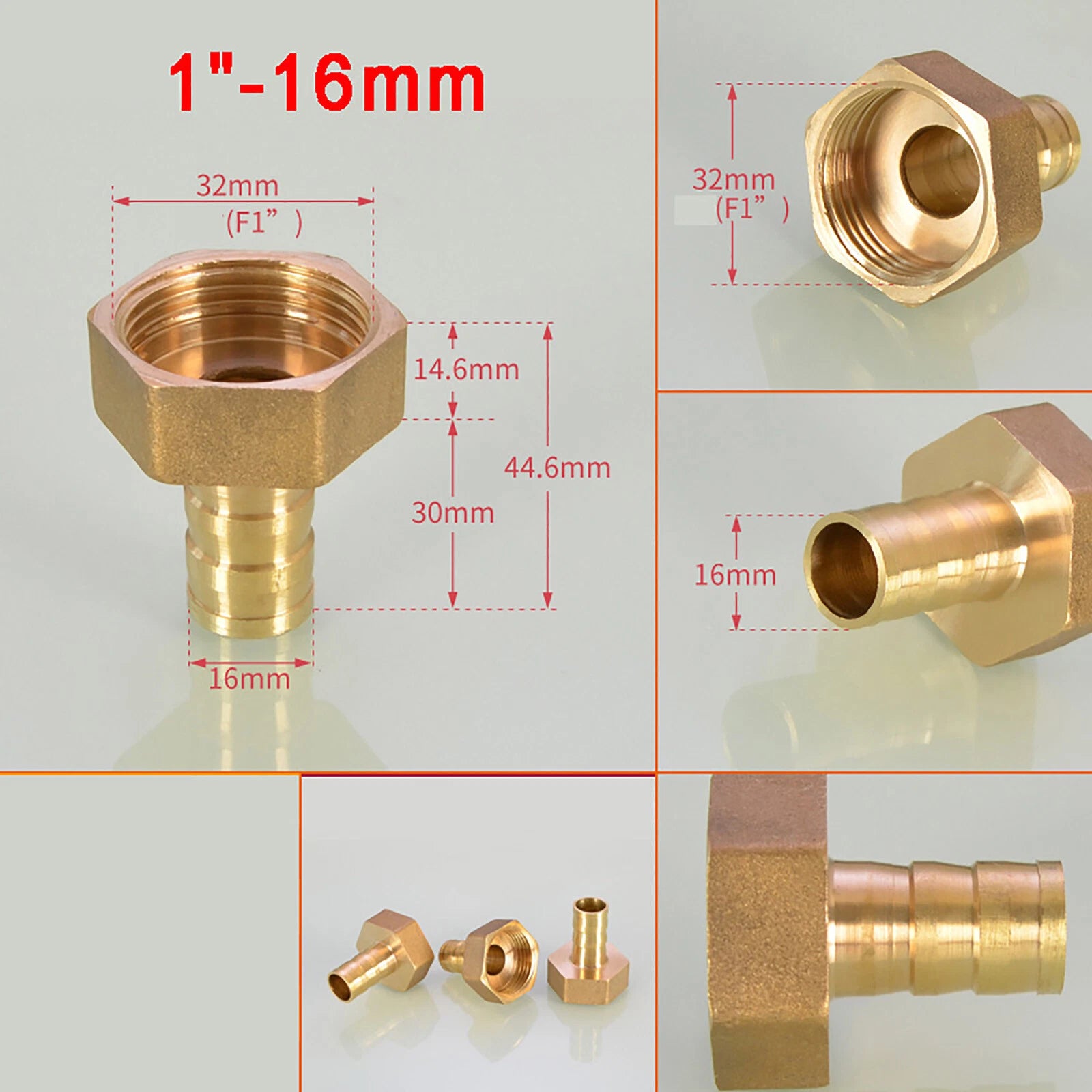 Brass Female BSP Blanking Cap Stop End Pipe Fittings — 1/8" to 1" Hex & Octagonal