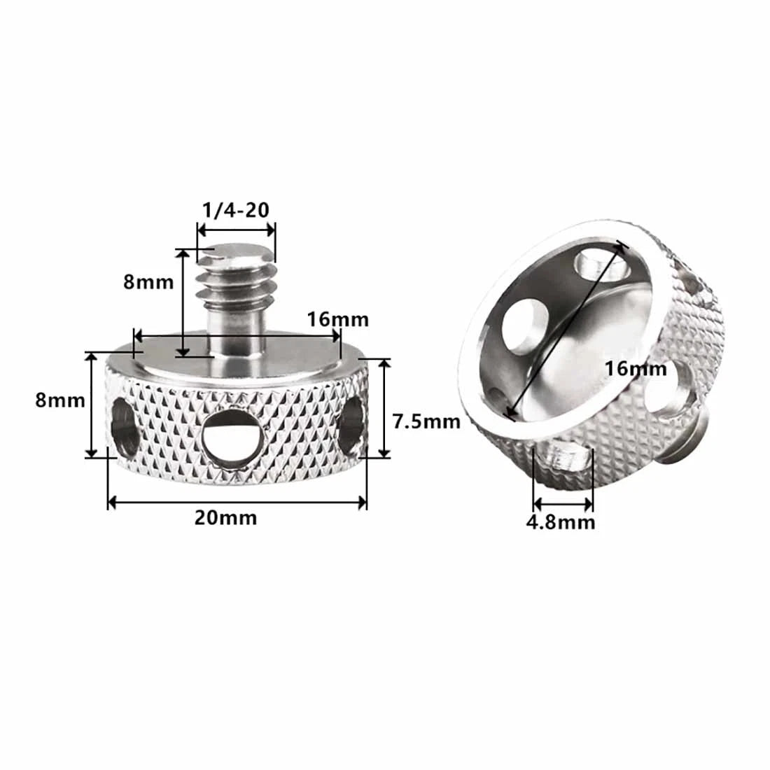 1/4" Camera Thumb Screws – Aluminum Alloy & Stainless Steel Pan Head Adapter Bolts - HomeDIYer