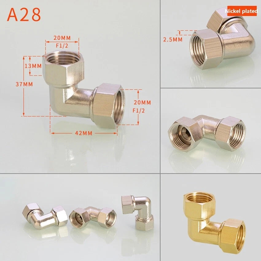 BSP 1/2" Brass Pipe Fittings — Adapters, Elbows, Tees & Connectors