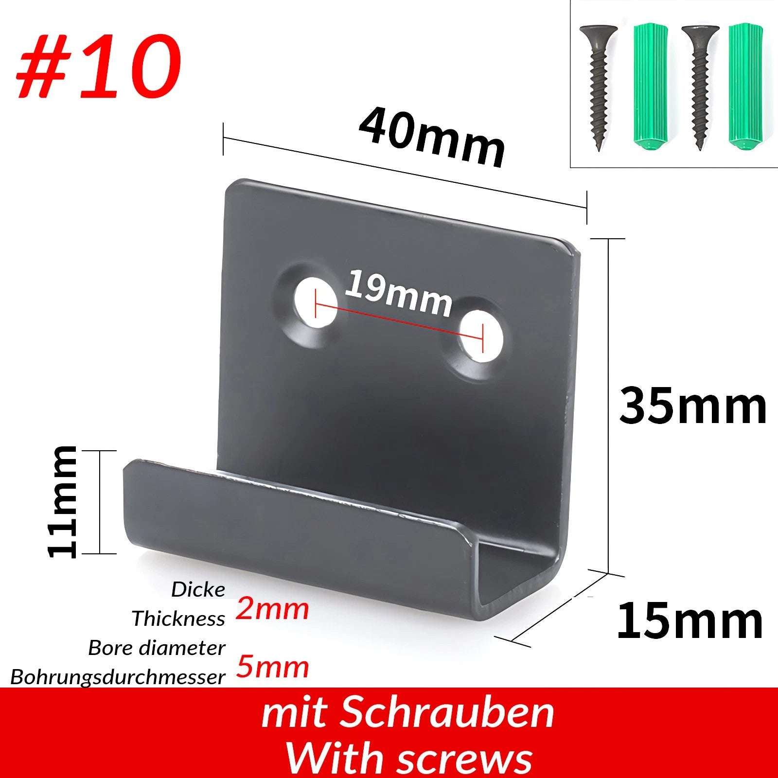 U Shaped Brackets Flat Hooks Stainless Hooks Ceramic Tile Display Bracket