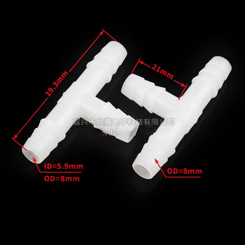 Plastic Hose Pipe Connector Reducing Fitting Plastic Barbed Fuel Water Vacuum