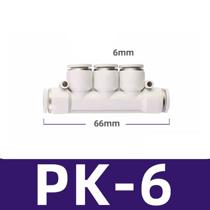 White Pneumatic Push Fit Connector Tube Pipe Joiner Air Water Lines Hose 4-16mm