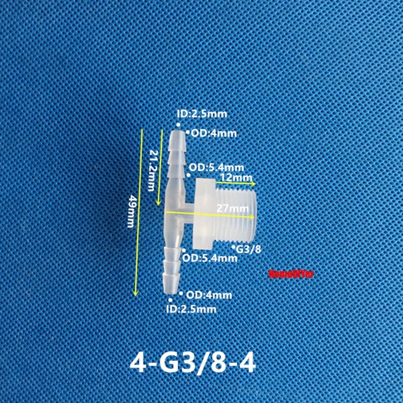 T Piece Joiner 3-Way Plastic Barb Connector | Pipe Hose Male Thread Fitting