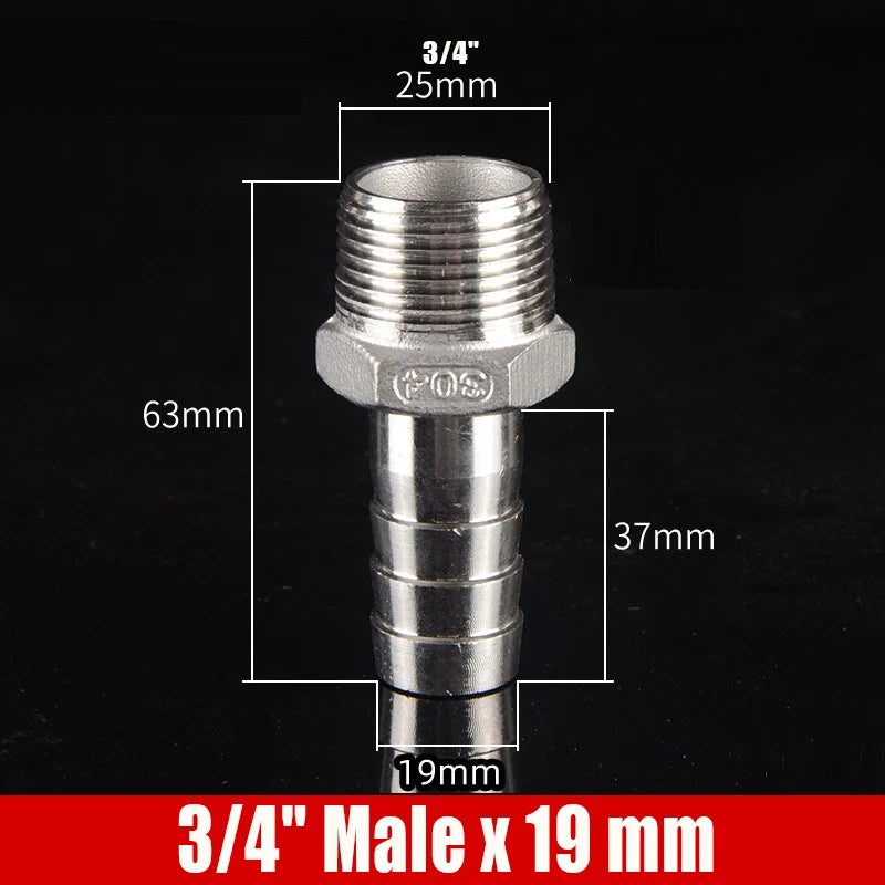 1/4"-4" Inch Female/Male Stainless Hose Connector Fitting For Air Water Fuel Gas