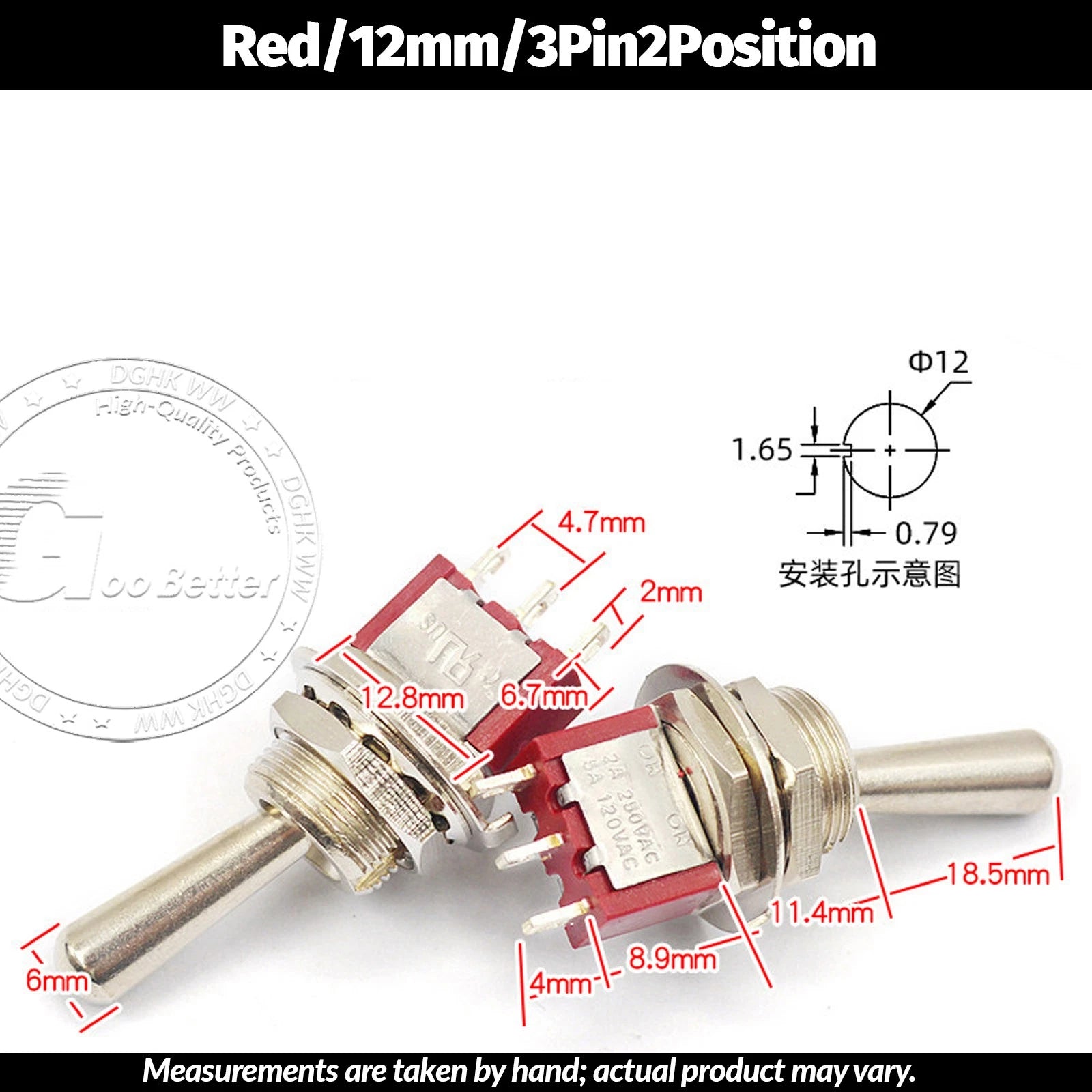 Miniature Toggle Switch — SPST/SPDT, 2–12 Pin, MTS/E-TEN/RLS Series, 79 Types