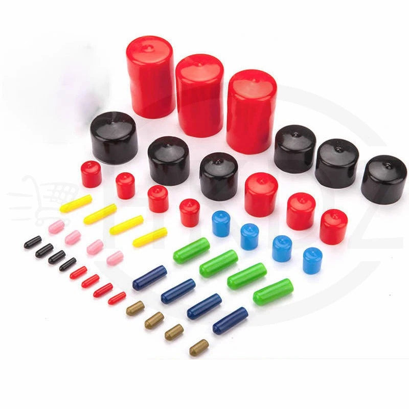 PVC End Caps for Screws, Bolts, Rods, Tubes & Cables – Thread Cover Protector, Rubber Plastic Caps (12-114mm, Multiple Colors)
