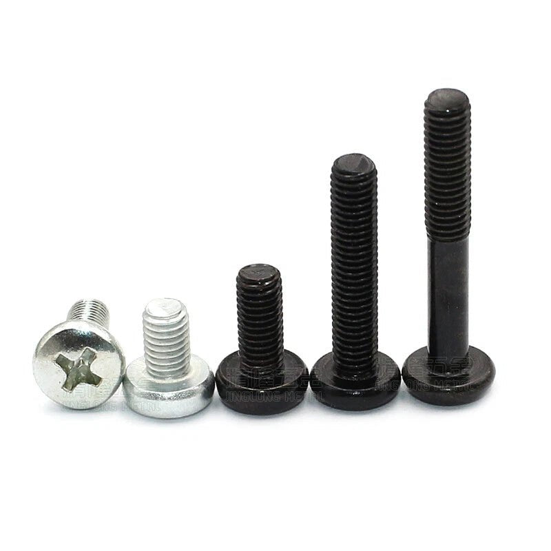 M4 M5 M6 Phillips Round Pan Head Machine Screws – Carbon Steel, Multiple Finishes, 5–45mm Lengths - HomeDIYer