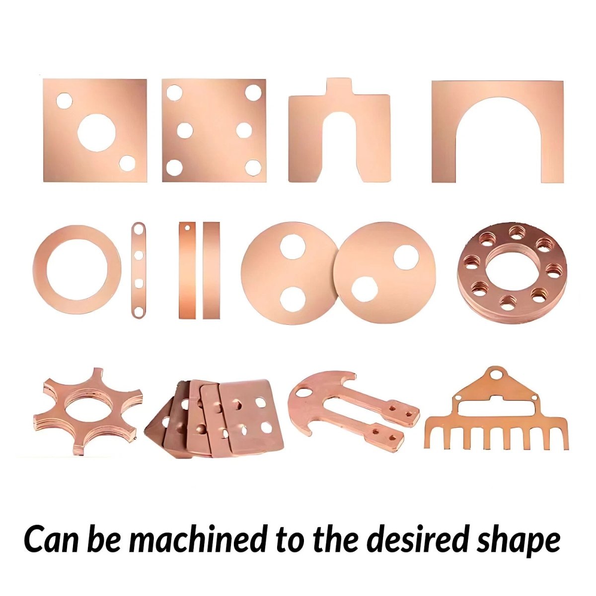 T2 Pure Copper Plate/Sheet Copper Block Laser Cut Many Sizes 0.5mm to 8mm Thick - HomeDIYer