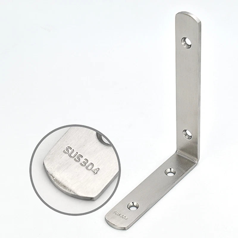304 Stainless Steel Triangle Shelf Bracket Wall-Mounted for Bookshelf Storage