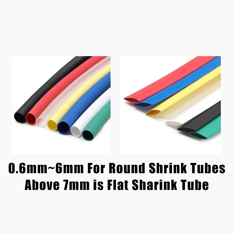 2:1 Heat Shrink Tubing — Electrical Wire Wrap & Cable Sleeving, Multiple Sizes & Colors