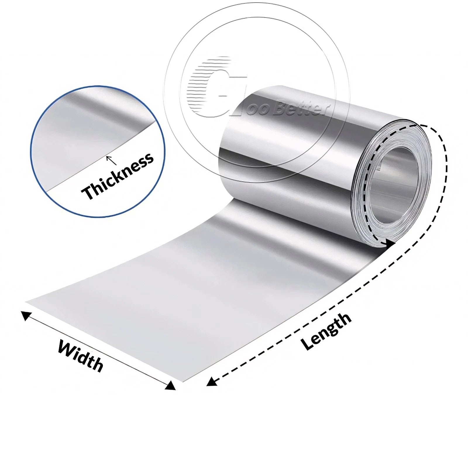 1060 Aluminum Foil Sheet Strip Metal Flat Plate Thick 0.4mm-1.0mm Multiple Sizes