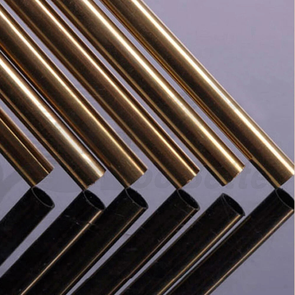 Brass Round Tube Pipe – Hollow Rod for Scale Models & DIY Crafts, OD 2–8mm