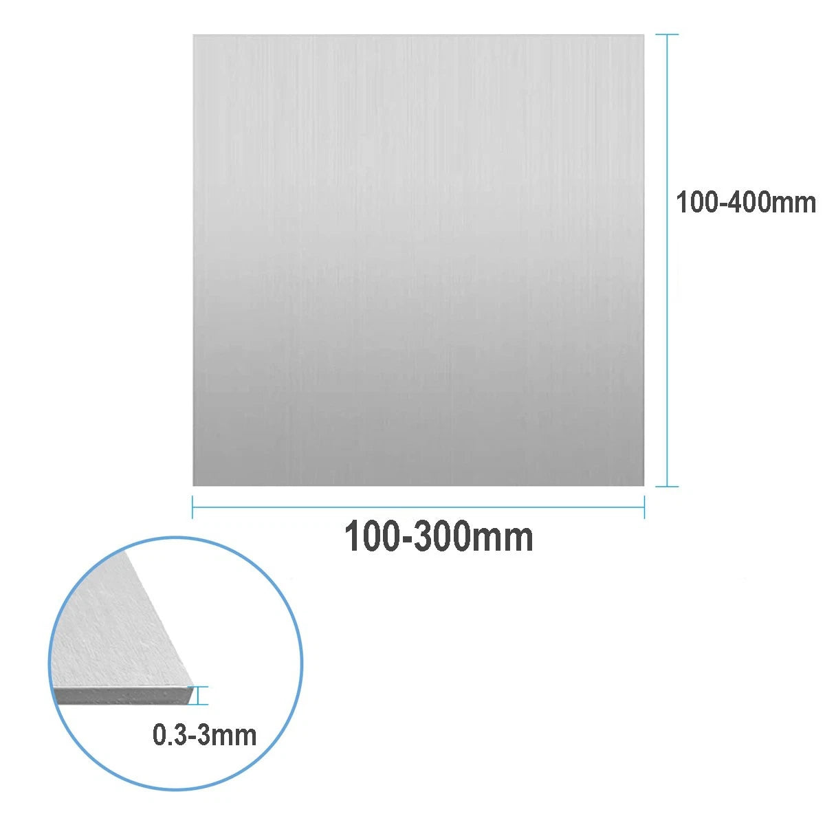 Stainless Steel Sheet Polish 0.3mm 0.5mm 0.8mm 1mm 2mm 3mm Many Sizes Grade 304