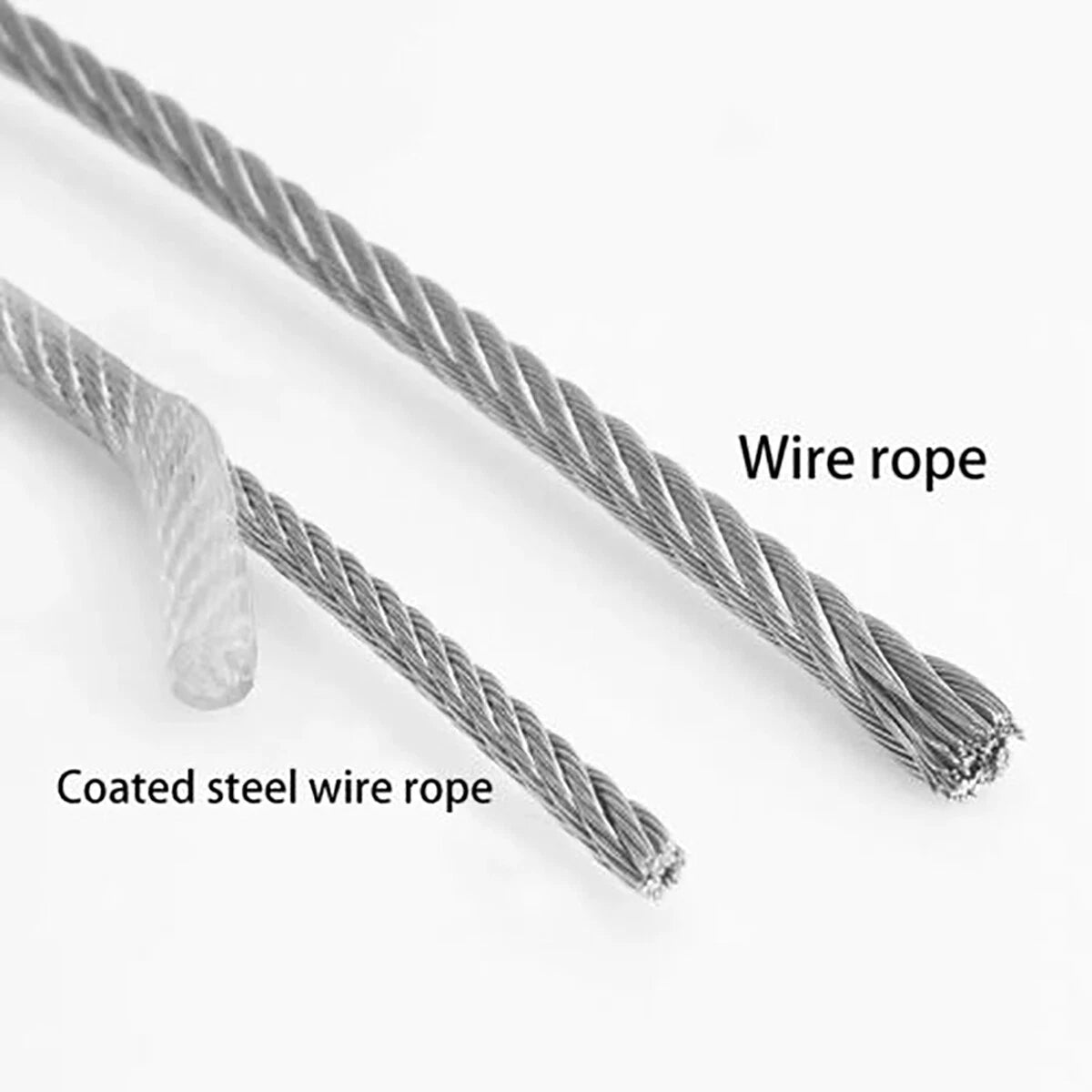 Steel Wire Rope Metal Cable Rigging 7*7 & 7*19 PVC Plastic Coated Dia 0.6mm-12mm