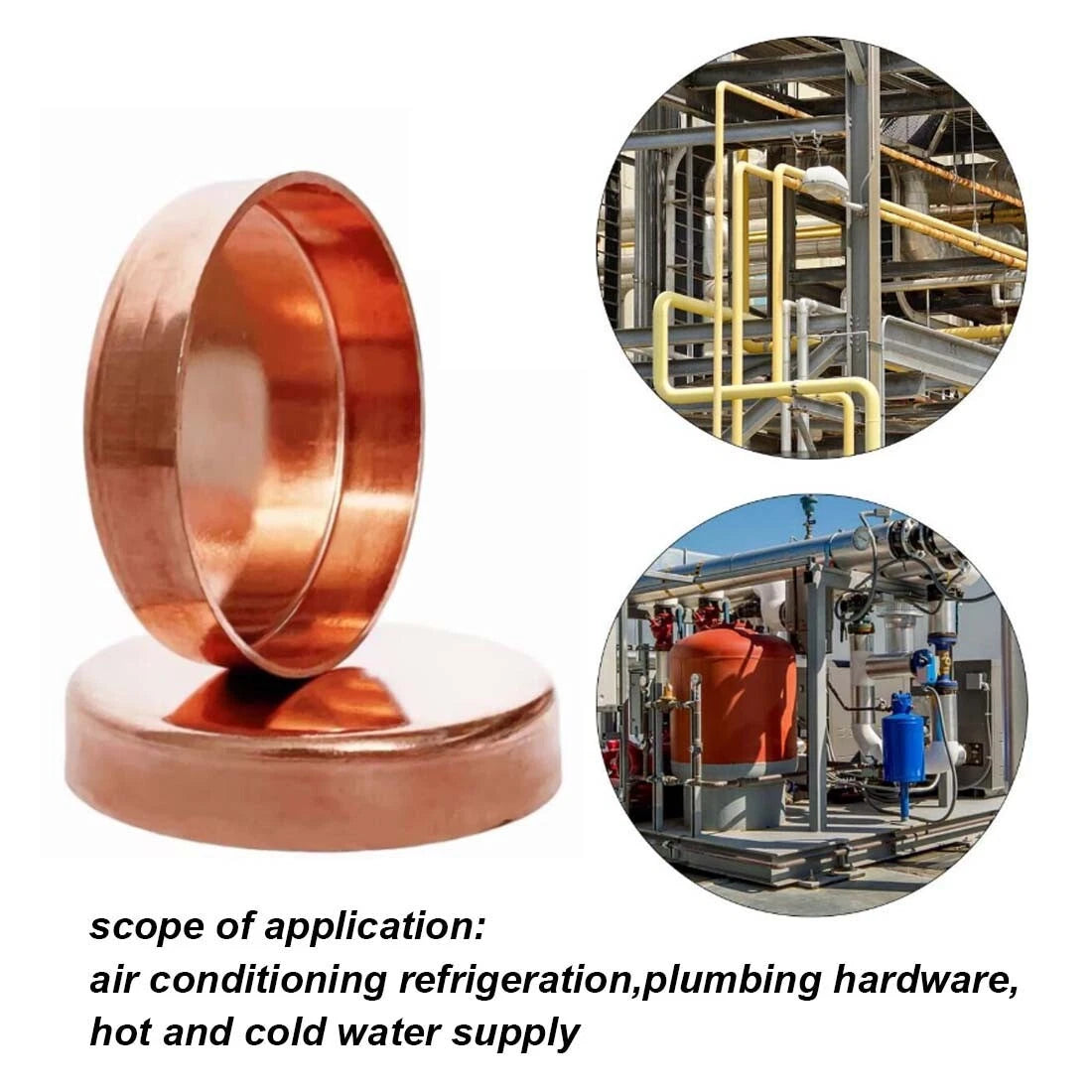 Copper End Feed Stop End Cap Fittings | Inside Dia 6.35mm–159mm