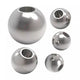 10Pcs 304 Stainless Steel M2-M20 Metric Thread Half Hole Drilling Balls OD 10mm-60mm Female Thread Blind Hole Smooth Ball Bead