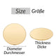 H62 Solid Brass Discs Blanks Metal Round Sheets Thick 0.3mm - 5mm Dia 10-300mm
