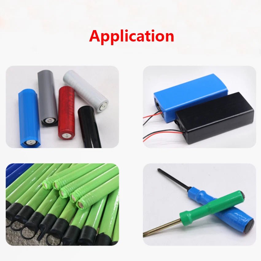 60mm PVC Heat Shrink Tubing for 18650 Battery Packs – 8 Colors - HomeDIYer