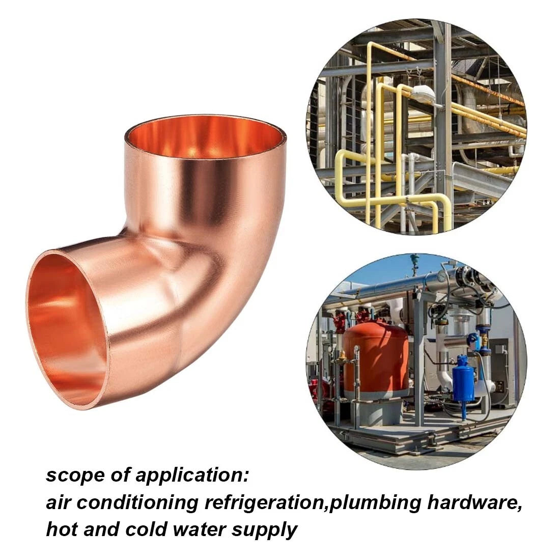 90° End Feed Elbow Copper Pipe Fitting | 6.35mm–159mm | Plumbing Bend
