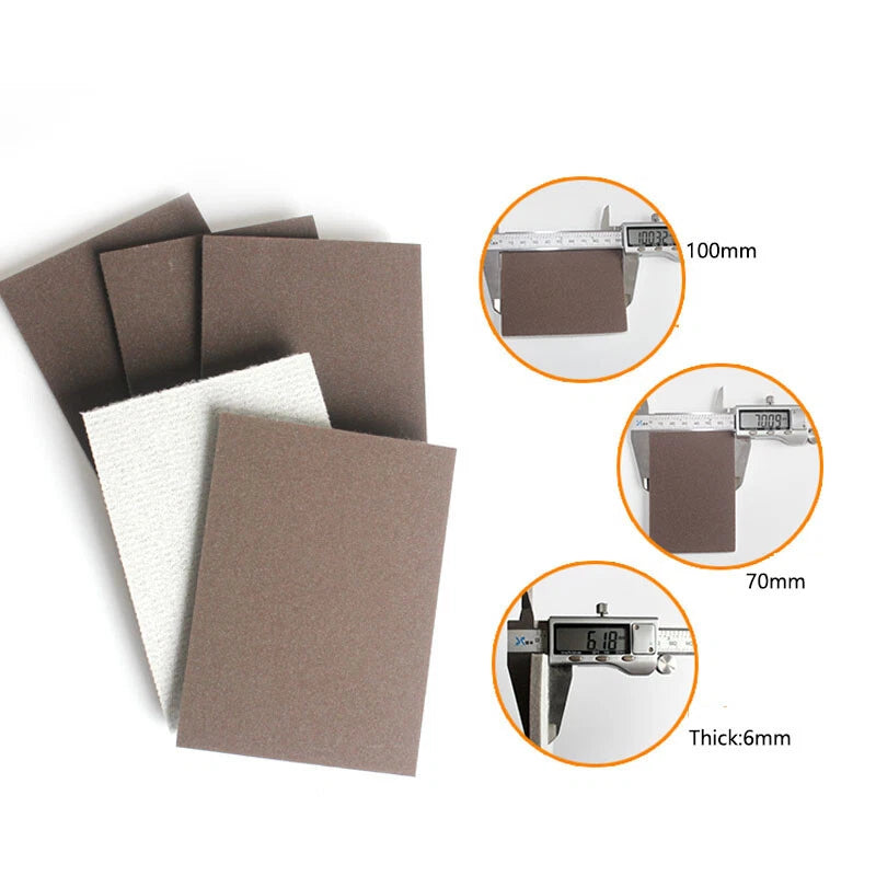 Flexible Wet/Dry Abrasive Sandpaper Sponge Pads Foam Sanding Block 300-3000 Grit