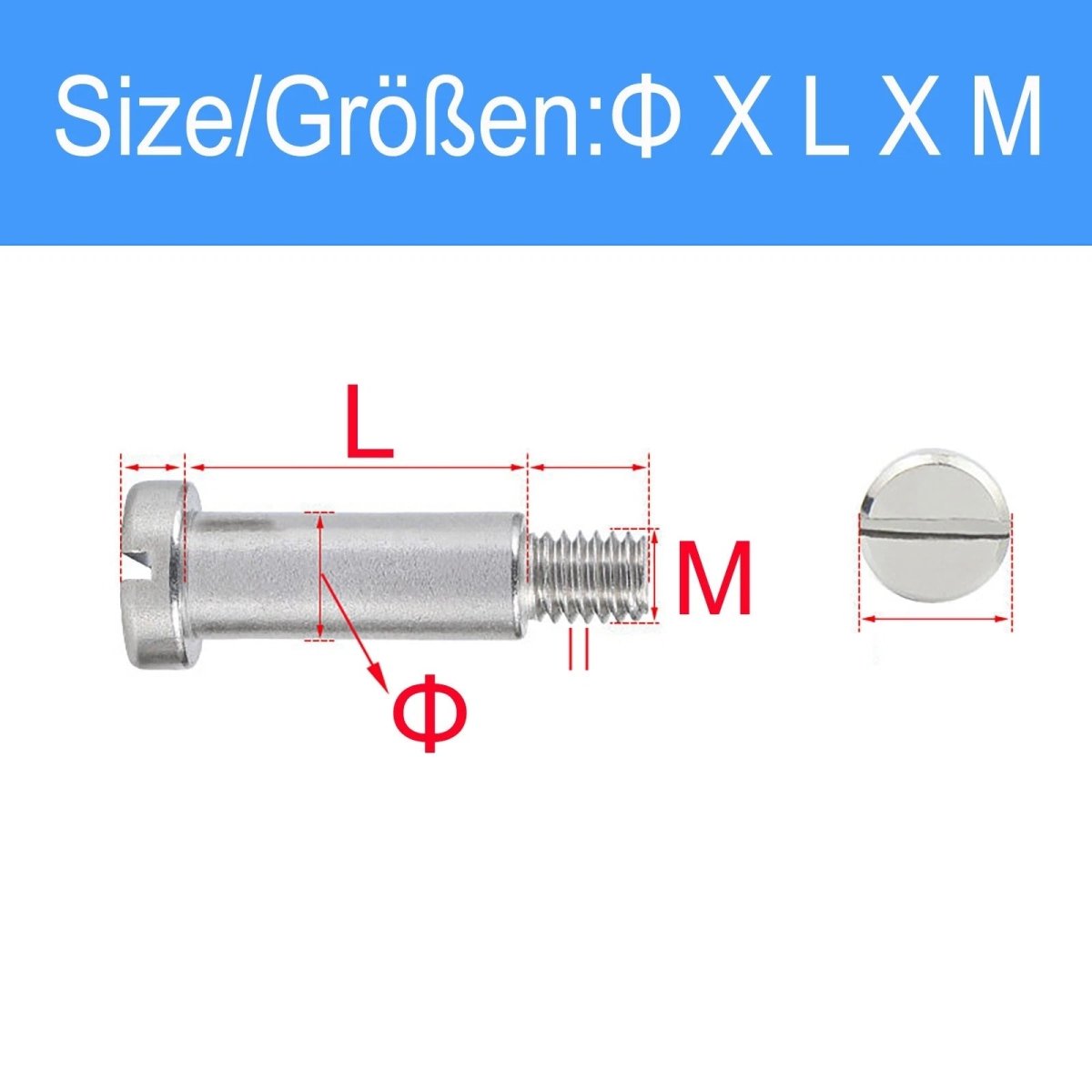 A2 Stainless Steel Slotted Shoulder Bolts DIN 923 | Step Stripper Bolts M1.6–M10 - HomeDIYer