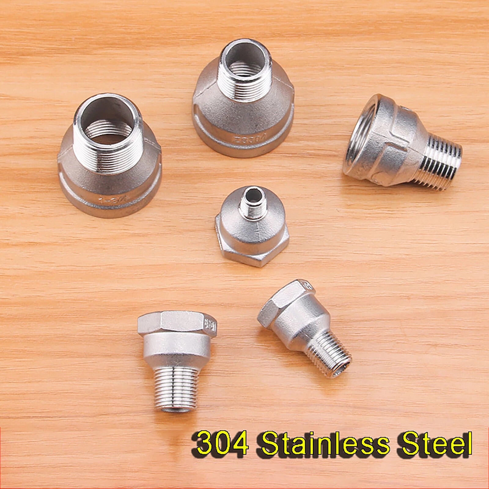 BSP Stainless Steel Reducing Socket — Male x Female Pipe Fitting Adapter