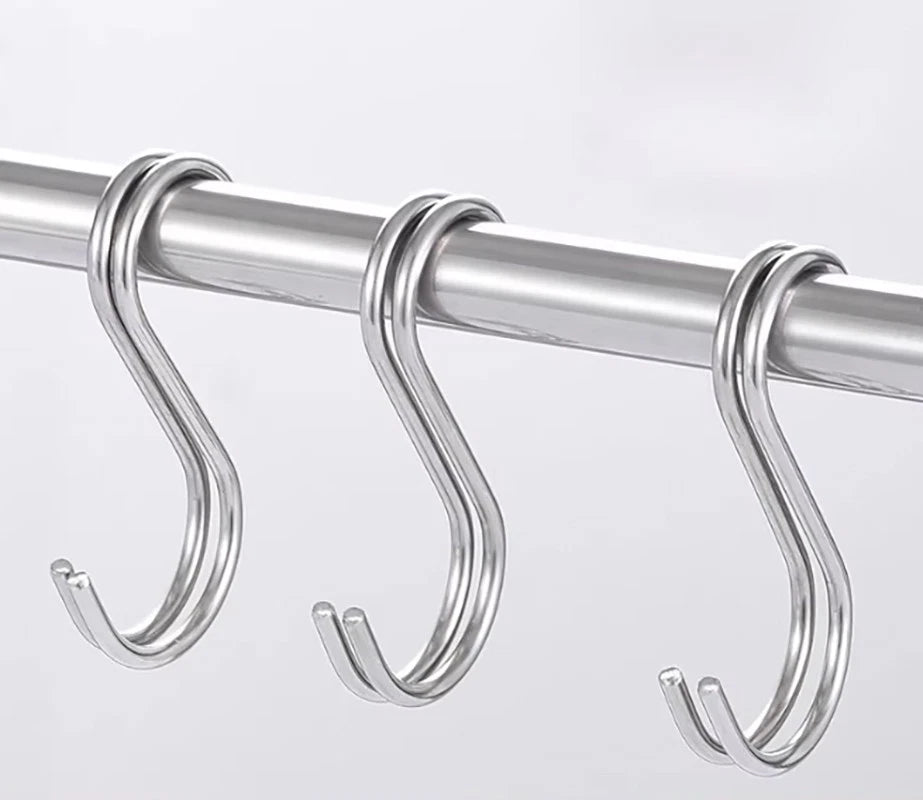 S Hooks Stainless Steel Kitchen Pan Utensil Bathroom Clothes Hanger Hanging