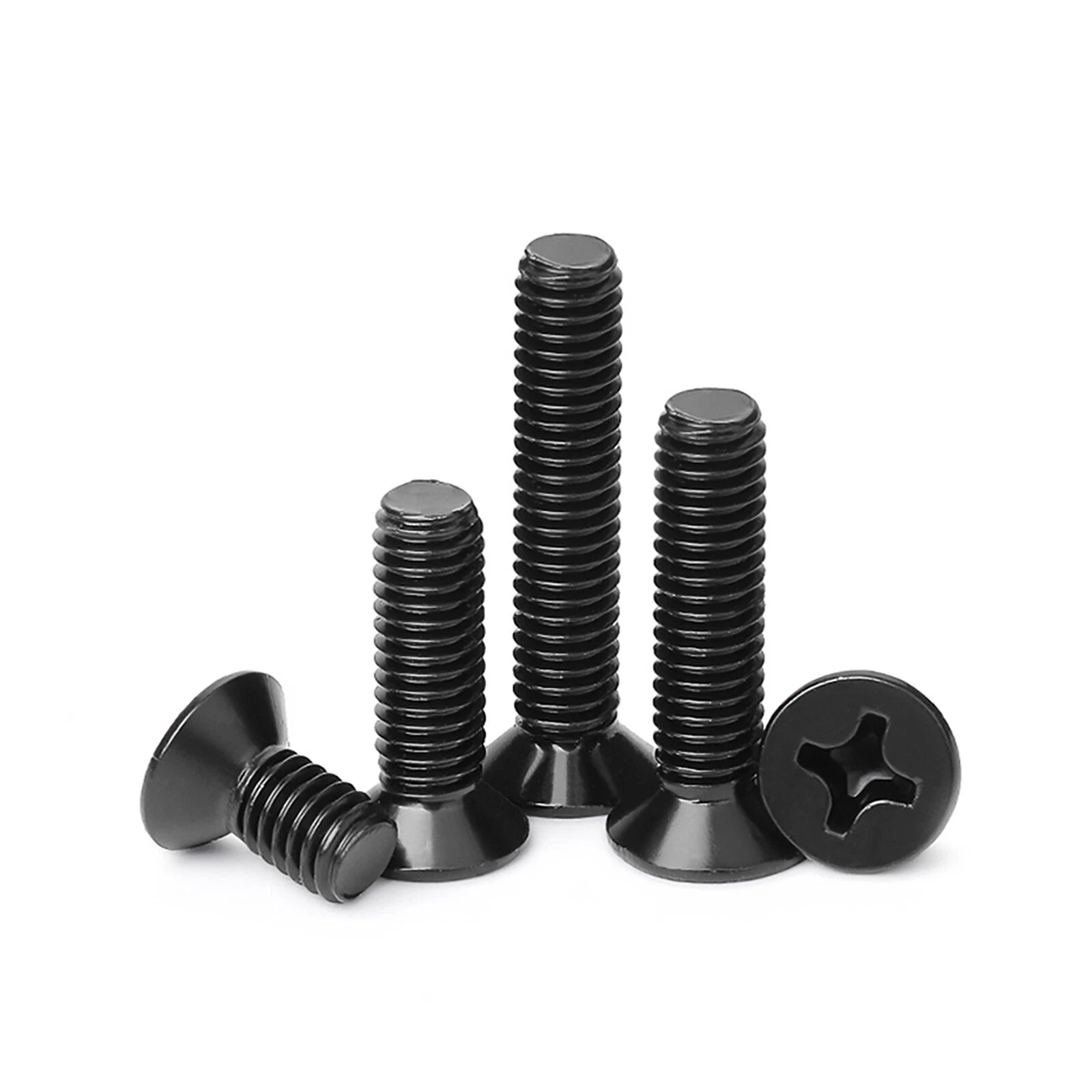 M2 Stainless Steel Black Phillips Flat Head Countersunk Machine Screws DIN 965