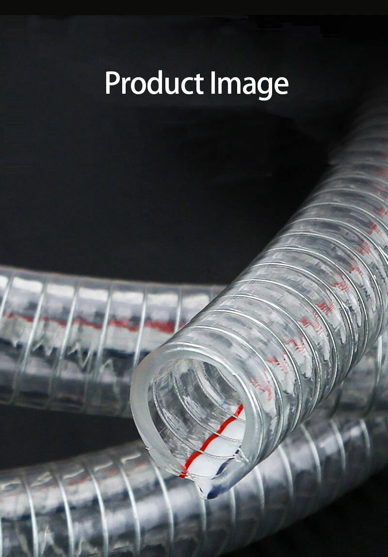 PVC Transparent Steel Wire Reinforced Pipe — ID 10–150mm / OD 15–165mm