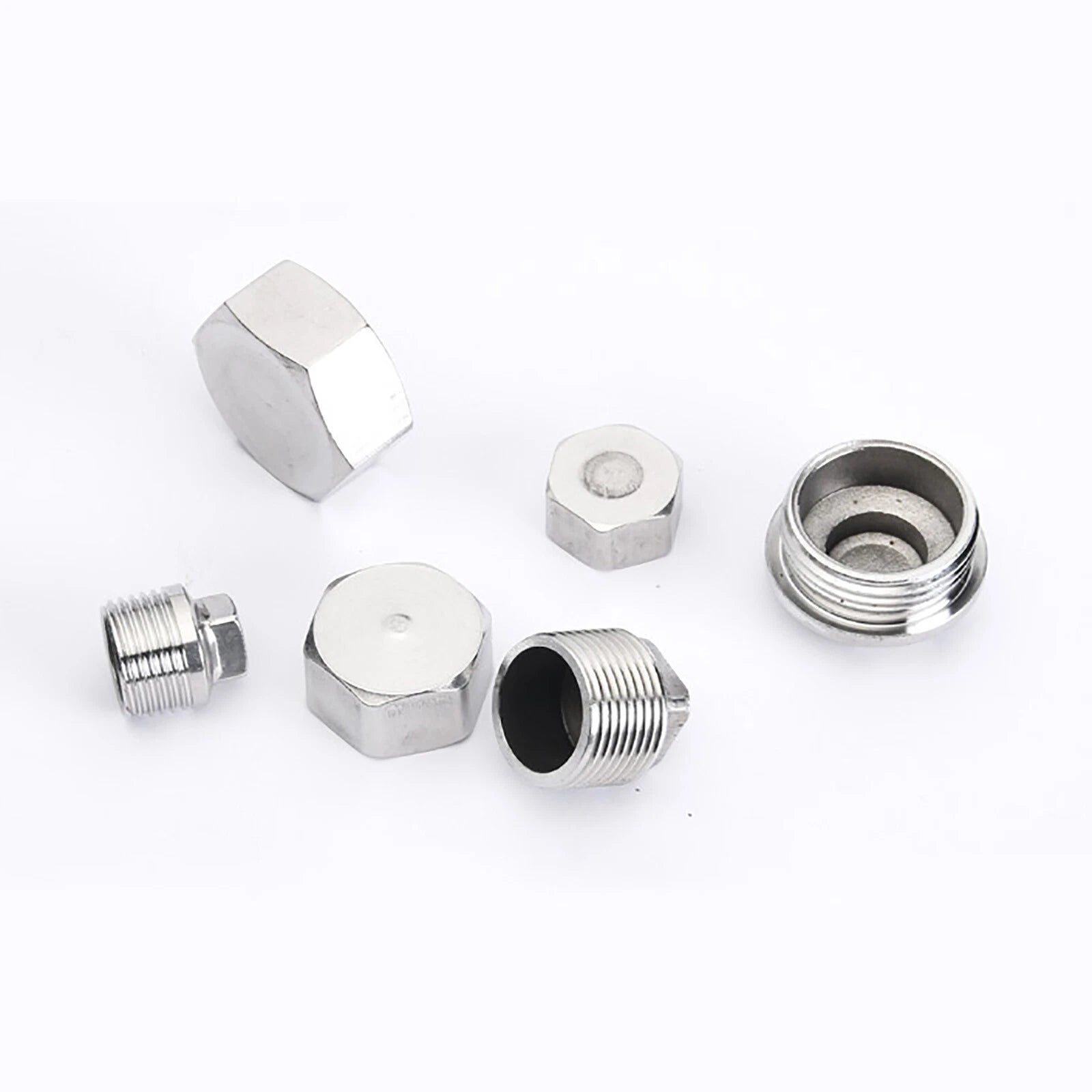 Stainless Steel Pipe End Cap & Plug Fittings — 1/2", 3/4", 1" NPT