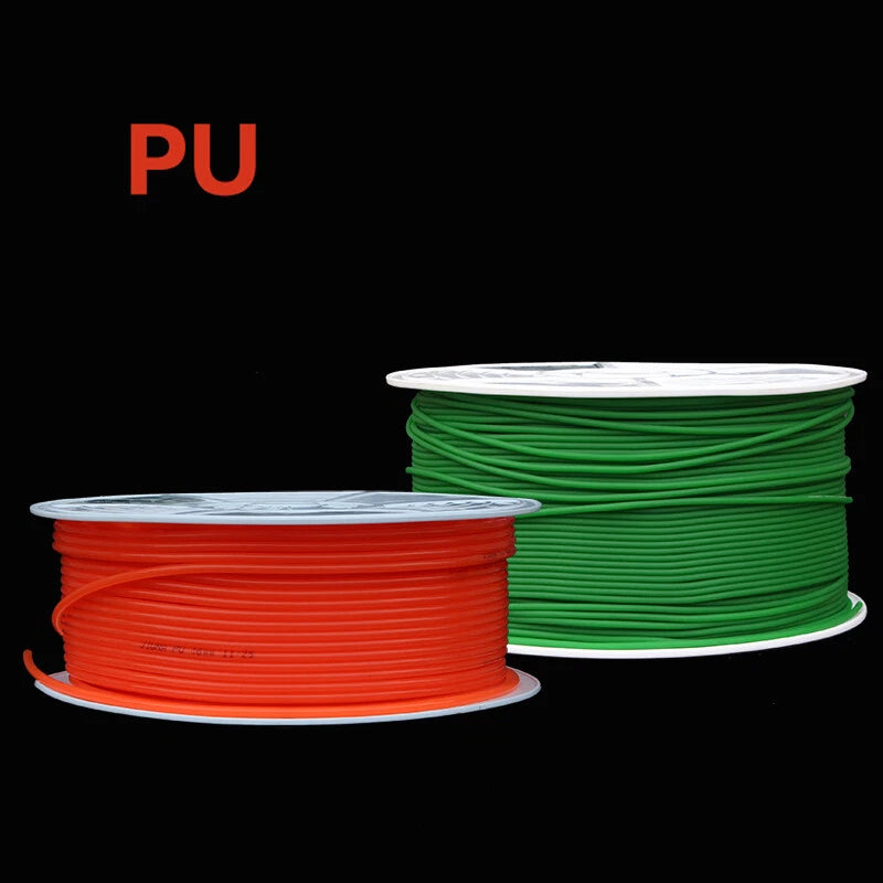 Round Polyurethane Drive Belting — PU Conveyor Belt Strip, 2mm–18mm Dia, Red & Green