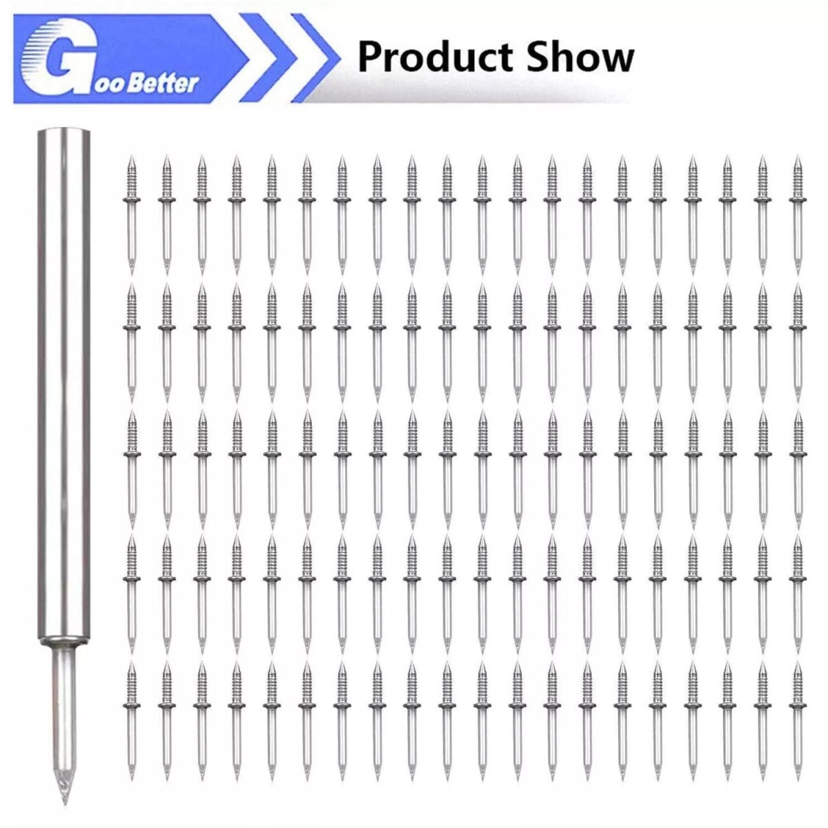 100 Pcs Double - Head Skirting Thread Seamless Nail Metal Skirting Line Marks Nail - HomeDIYer