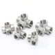 Stainless Steel BSP Female 3-Way & 4-Way Pipe Fitting Connectors