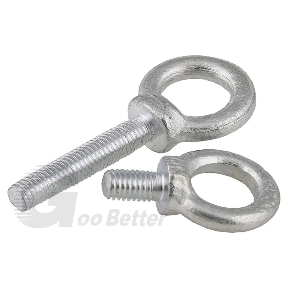 M8 Lifting Eye Bolts Zinc - Plated Steel with Longshank Nuts — Marine & Rigging Grade - HomeDIYer