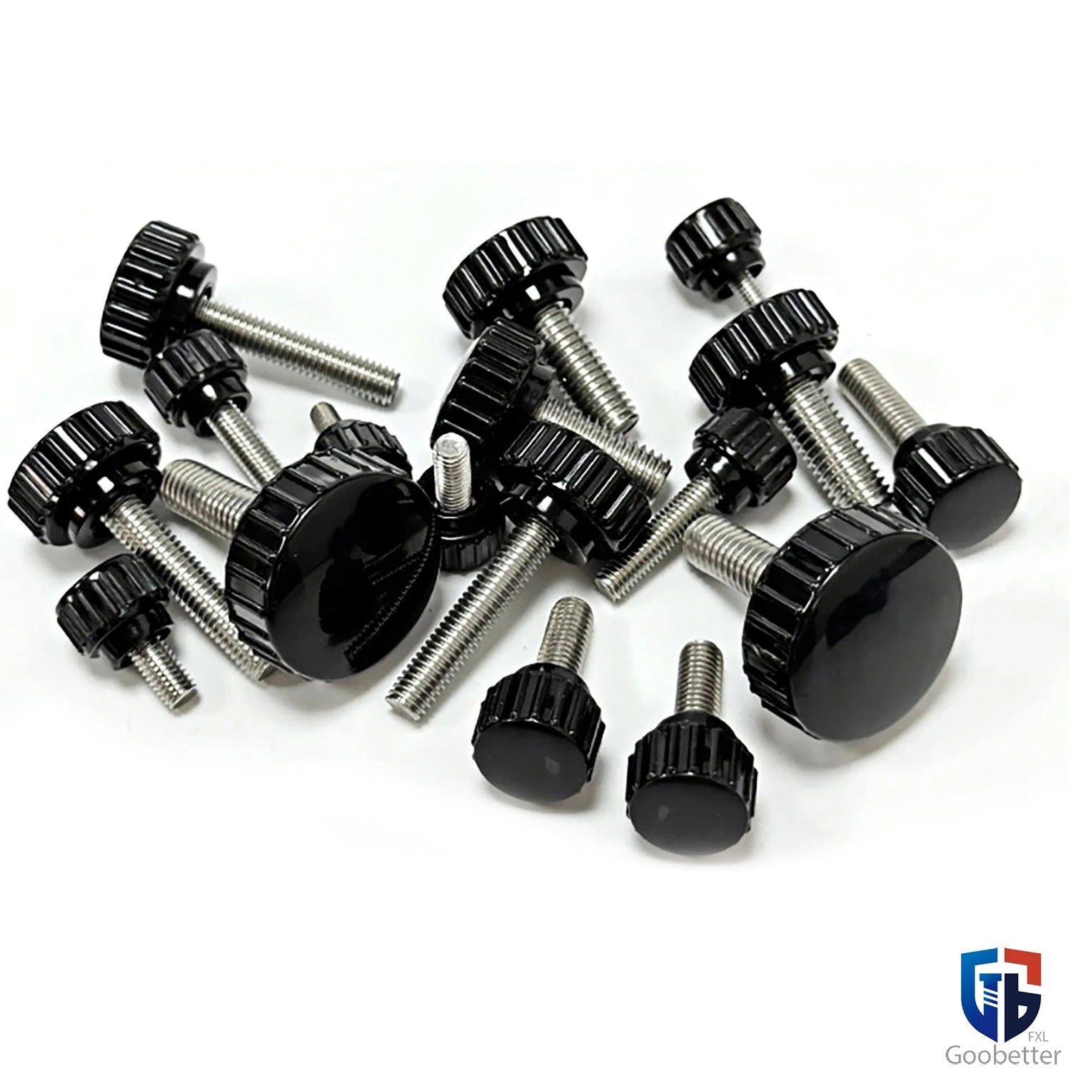 Knurled Thumb Screws with Round Plastic Handle — M3 M4 M5 M6 M8 M10 Clamping Knob Bolts