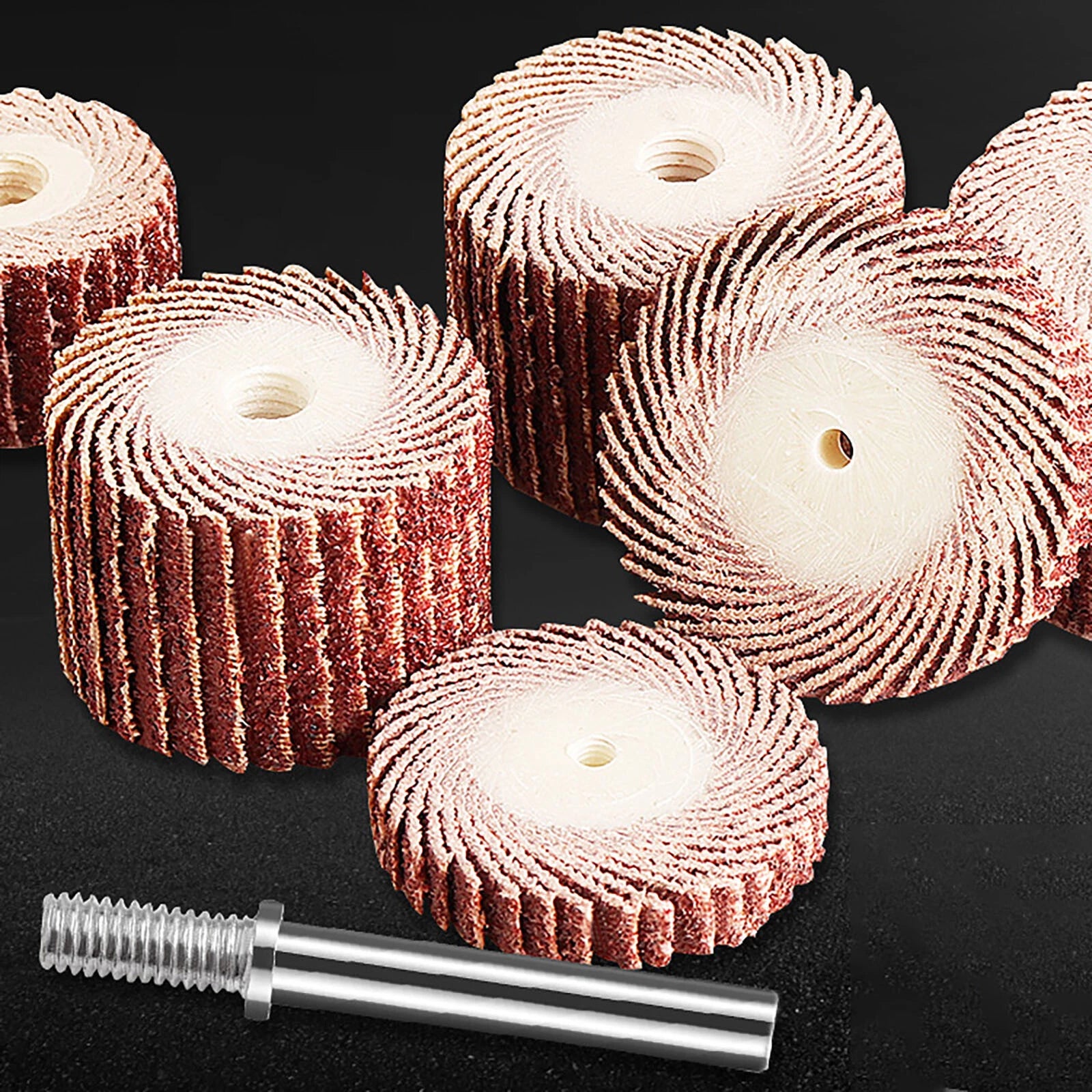 Abrasive Flap Wheel for Rotary Tools | 10–20mm | 80–600 Grit | Dremel Die Grinder Sanding