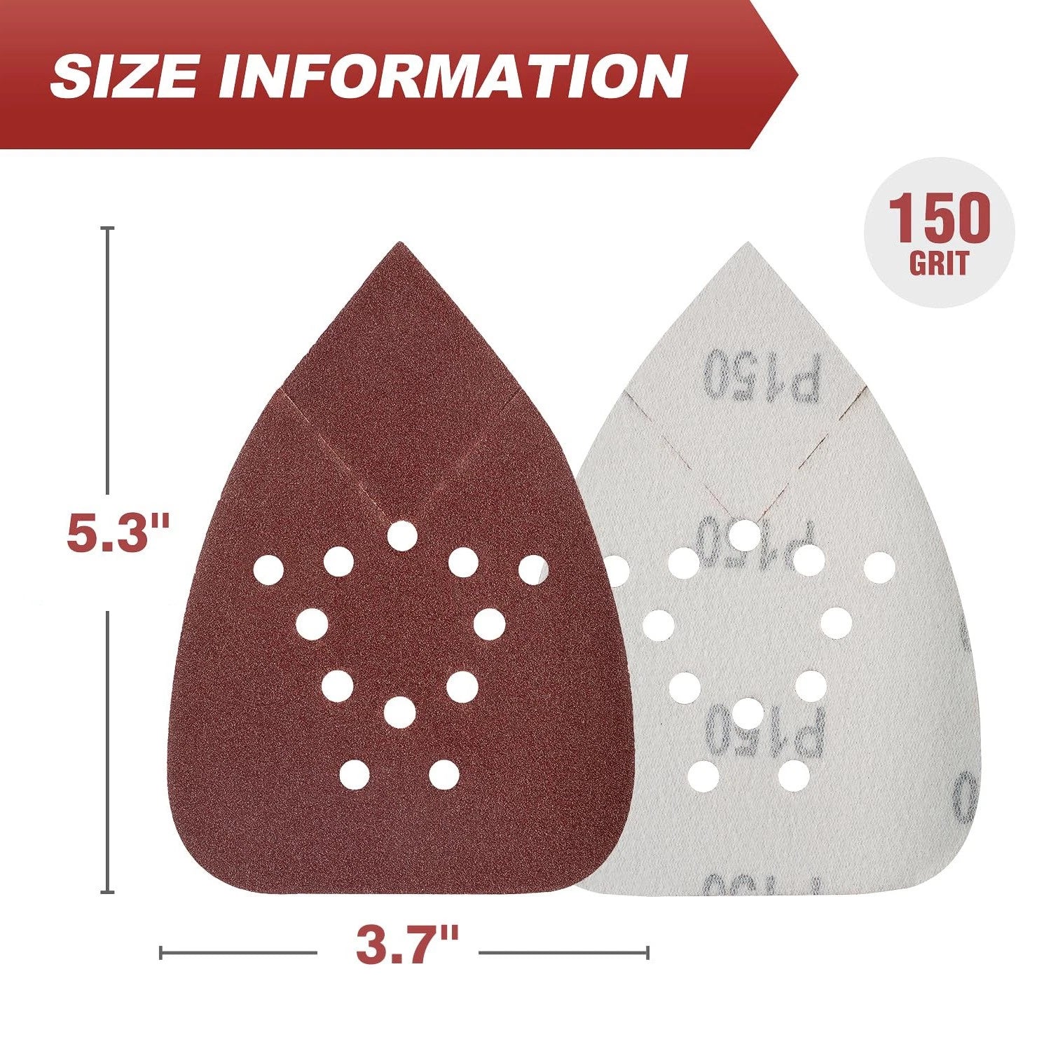 12 Holes Mouse Sandpaper Pad Sanding Discs for Black and Decker Mouse Sanders